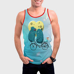 Майка-безрукавка мужская Пара на велосипеде, цвет: 3D-красный — фото 2