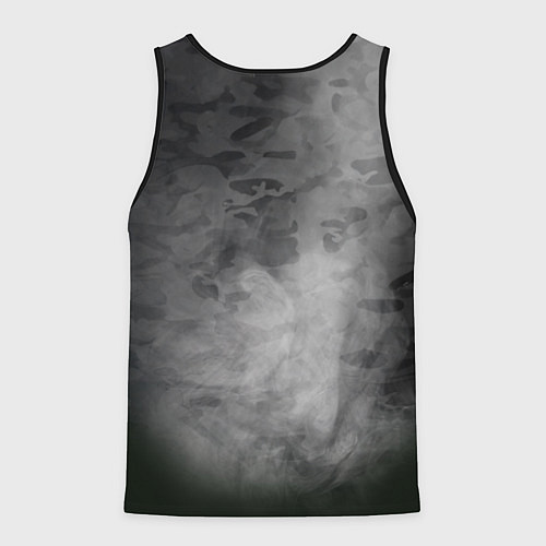 Мужская майка без рукавов Волк в форме / 3D-Черный – фото 2