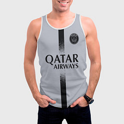 Майка-безрукавка мужская Форма ПСЖ 2223 гостевая, цвет: 3D-белый — фото 2