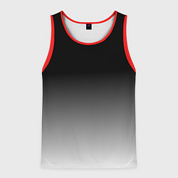 Майка-безрукавка мужская От черного к белому, цвет: 3D-красный