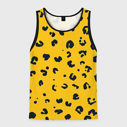 Майка-безрукавка мужская Леопардик, цвет: 3D-черный