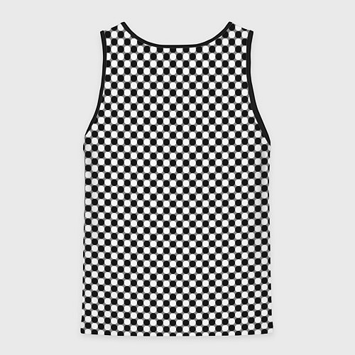 Мужская майка без рукавов Шахматная клетка иллюзия / 3D-Черный – фото 2