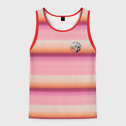 Майка-безрукавка мужская Энид Синклер с Уэнсдей Аддамс - текстура свитера, цвет: 3D-красный