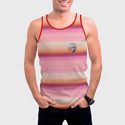 Майка-безрукавка мужская Энид Синклер с Уэнсдей Аддамс - текстура свитера, цвет: 3D-красный — фото 2