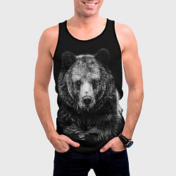Майка-безрукавка мужская Медведь тотем славян, цвет: 3D-черный — фото 2