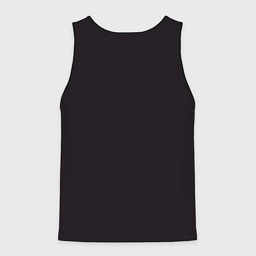 Мужская майка без рукавов Самурай фиолетовый неон / 3D-Черный – фото 2