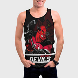 Майка-безрукавка мужская New Jersey Devils маскот, цвет: 3D-черный — фото 2