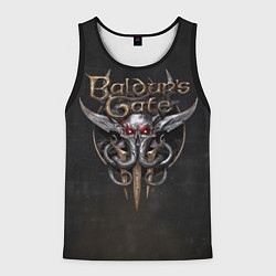 Майка-безрукавка мужская Логотип Baldurs Gate 3, цвет: 3D-черный