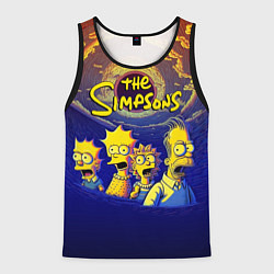 Майка-безрукавка мужская Черная дыра и Симпсоны, цвет: 3D-черный
