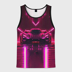 Мужская майка без рукавов Неоновый спорткар