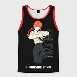 Майка-безрукавка мужская Макима из аниме Человек бензопила, цвет: 3D-красный