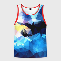 Мужская майка без рукавов Polygon blue abstract collection