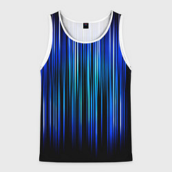 Майка-безрукавка мужская Neon line stripes, цвет: 3D-белый