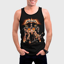 Майка-безрукавка мужская Metallica - метал-группа, цвет: 3D-черный — фото 2