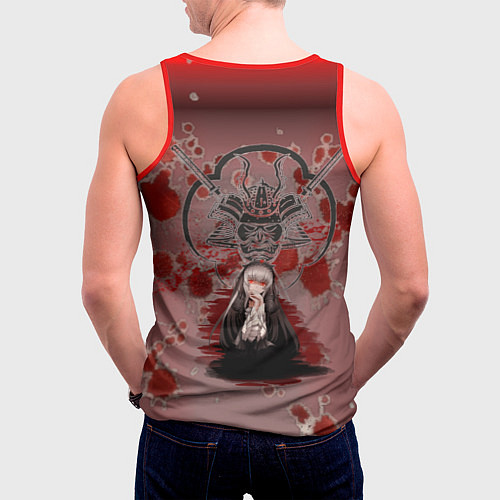 Мужская майка без рукавов Anime Girl / 3D-Красный – фото 4
