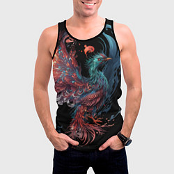 Майка-безрукавка мужская Феникс в стиле Ирезуми, цвет: 3D-черный — фото 2