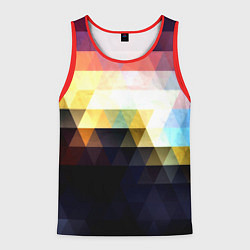 Майка-безрукавка мужская Mosaic abstraction, цвет: 3D-красный