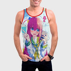 Майка-безрукавка мужская Хитори Гото, цвет: 3D-красный — фото 2