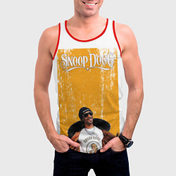 Майка-безрукавка мужская Американский рэппер Snoop Dogg, цвет: 3D-красный — фото 2
