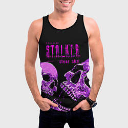 Майка-безрукавка мужская Stalker skull, цвет: 3D-черный — фото 2