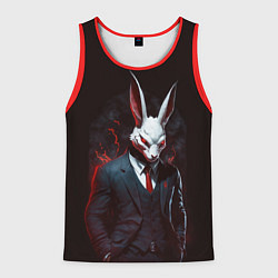 Майка-безрукавка мужская Devil rabbit, цвет: 3D-красный