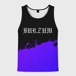 Майка-безрукавка мужская Burzum purple grunge, цвет: 3D-черный