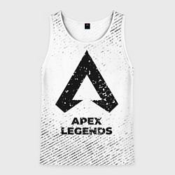 Майка-безрукавка мужская Apex Legends с потертостями на светлом фоне, цвет: 3D-белый