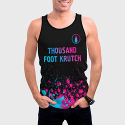 Майка-безрукавка мужская Thousand Foot Krutch - neon gradient: символ сверх, цвет: 3D-черный — фото 2