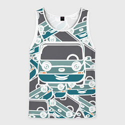 Майка-безрукавка мужская Абстракция машина, цвет: 3D-белый