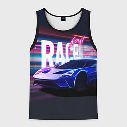 Майка-безрукавка мужская Fast racer, цвет: 3D-черный