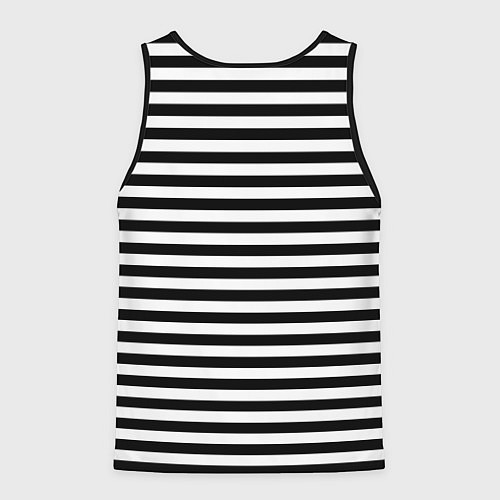 Мужская майка без рукавов Тельняшка черная Подводного флота ВМФ / 3D-Черный – фото 2