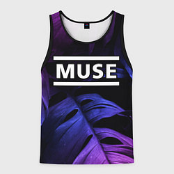 Мужская майка без рукавов Muse neon monstera