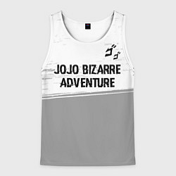 Майка-безрукавка мужская JoJo Bizarre Adventure glitch на светлом фоне: сим, цвет: 3D-белый