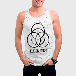 Майка-безрукавка мужская Elden Ring glitch на светлом фоне, цвет: 3D-белый — фото 2