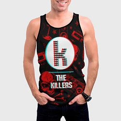 Майка-безрукавка мужская The Killers rock glitch, цвет: 3D-черный — фото 2