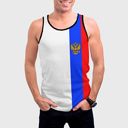 Майка-безрукавка мужская Цвета России - герб, цвет: 3D-черный — фото 2