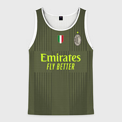 Майка-безрукавка мужская Златан Ибрагимович Милан форма 2223 третья, цвет: 3D-белый