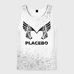Майка-безрукавка мужская Placebo с потертостями на светлом фоне, цвет: 3D-белый