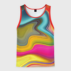 Мужская майка без рукавов Волны цвета