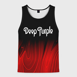 Майка-безрукавка мужская Deep Purple red plasma, цвет: 3D-черный