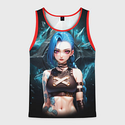 Майка-безрукавка мужская Jinx arcane league of legends, цвет: 3D-красный