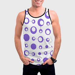 Майка-безрукавка мужская Узор из кругов, цвет: 3D-черный — фото 2
