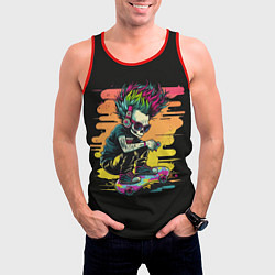 Майка-безрукавка мужская Зомби-скейтер, цвет: 3D-красный — фото 2