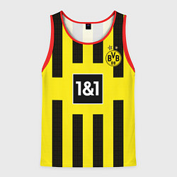 Майка-безрукавка мужская ФК Боруссия Дортмунд форма 2223 домашняя, цвет: 3D-красный