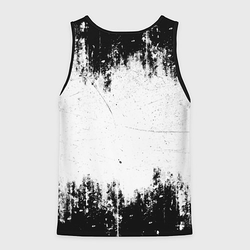 Мужская майка без рукавов Японский дракон с иероглифами / 3D-Черный – фото 2