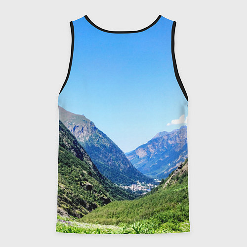 Мужская майка без рукавов Домбай / 3D-Черный – фото 2