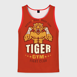 Майка-безрукавка мужская Tiger - боец, цвет: 3D-красный