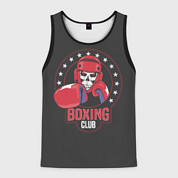 Майка-безрукавка мужская Boxing club - боксёр, цвет: 3D-черный