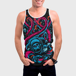 Майка-безрукавка мужская Космический монстр, цвет: 3D-белый — фото 2