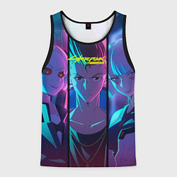 Майка-безрукавка мужская Дэвид Мартинес Cyberpunk Edgerunners, цвет: 3D-черный